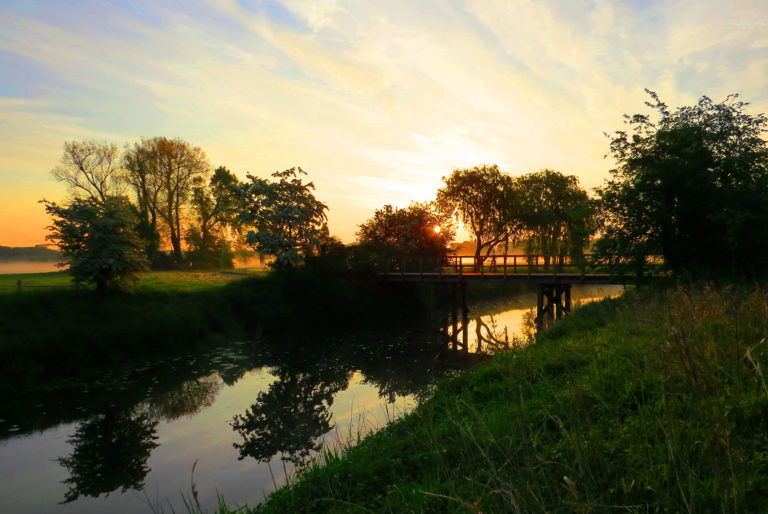 Vechte mit Brücke